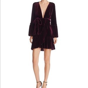 Misa Los Angeles Corrine Velvet Wrap Dress